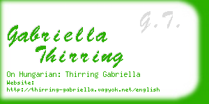 gabriella thirring business card